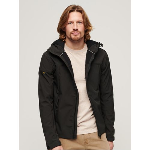 Superdry Men's Black Hooded Soft Shell Trekker Jacket