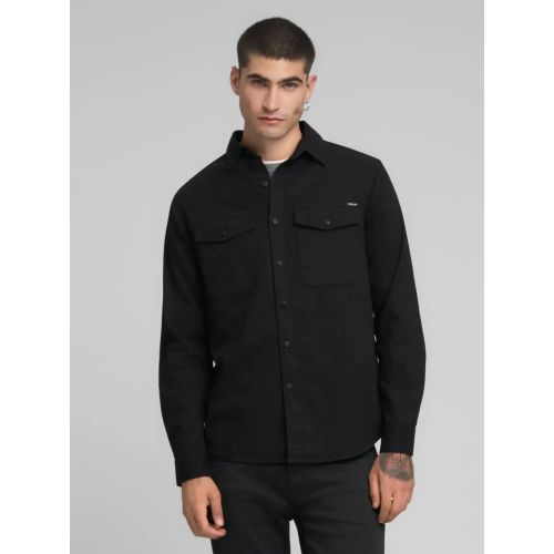 Replay Men's Black Denim Shirt