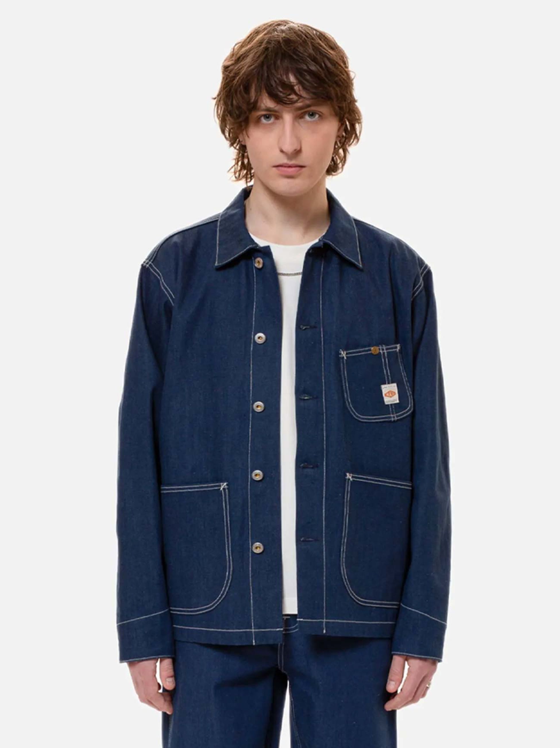 Nudie Jeans Mens Denim Howie Chore Jacket | Designerwear