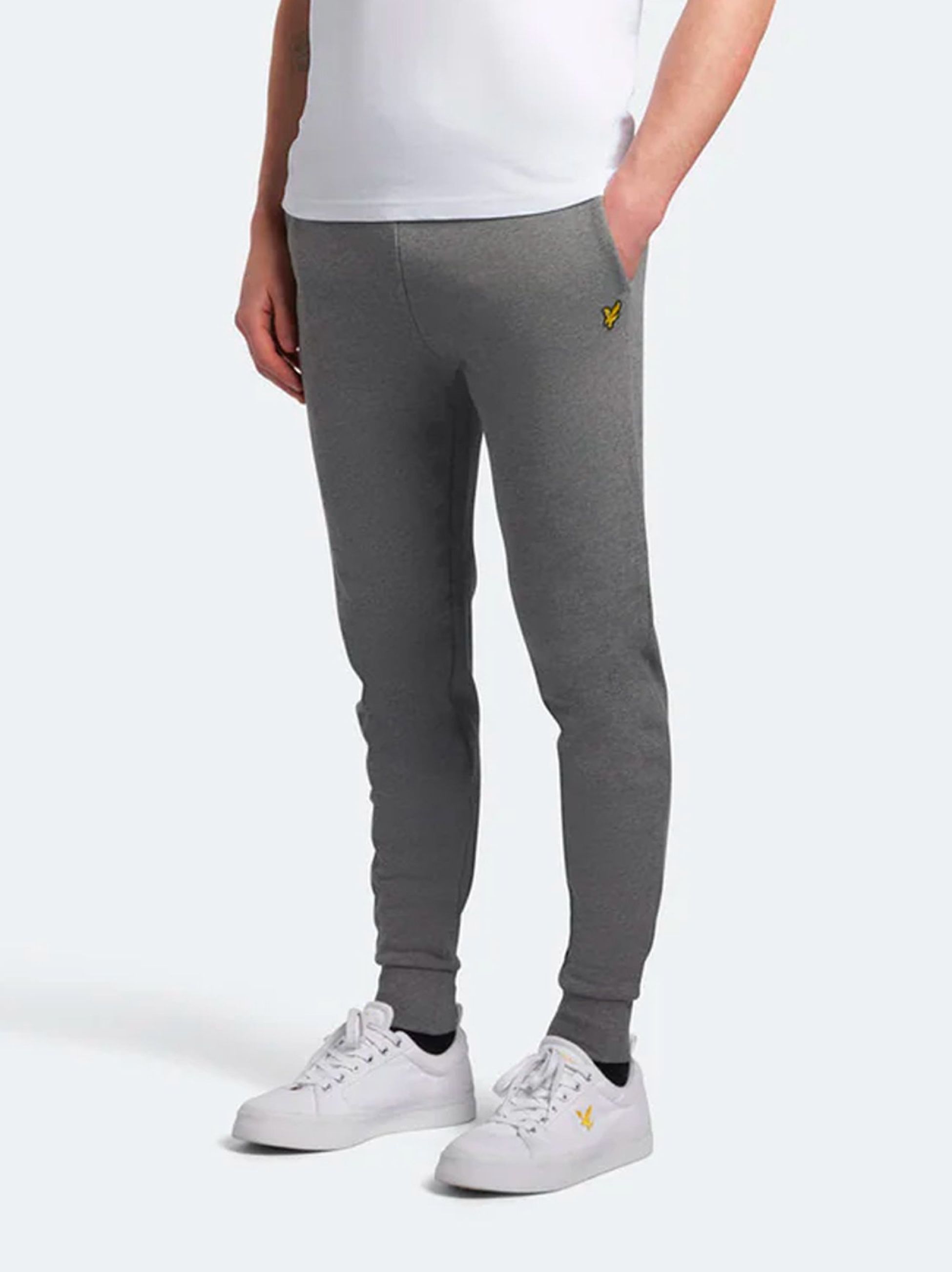 Lyle and Scott Mid Grey Marl Skinny Jogging Pant | Designerwear | Next Day  Delivery Available