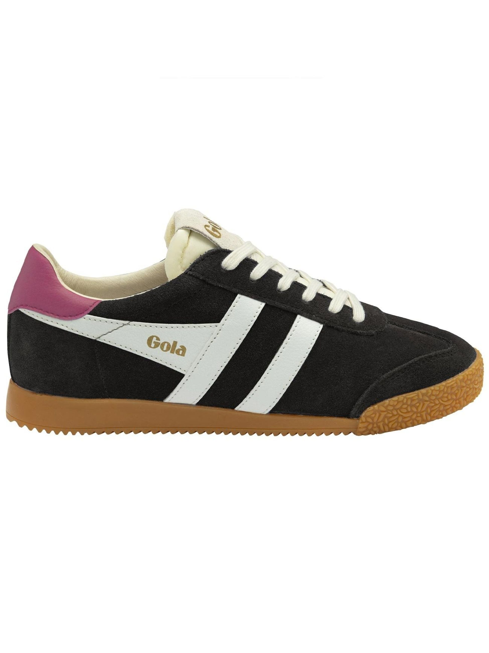 Gola Womens Black Off White Fuchsia Elan Trainer Designerwear