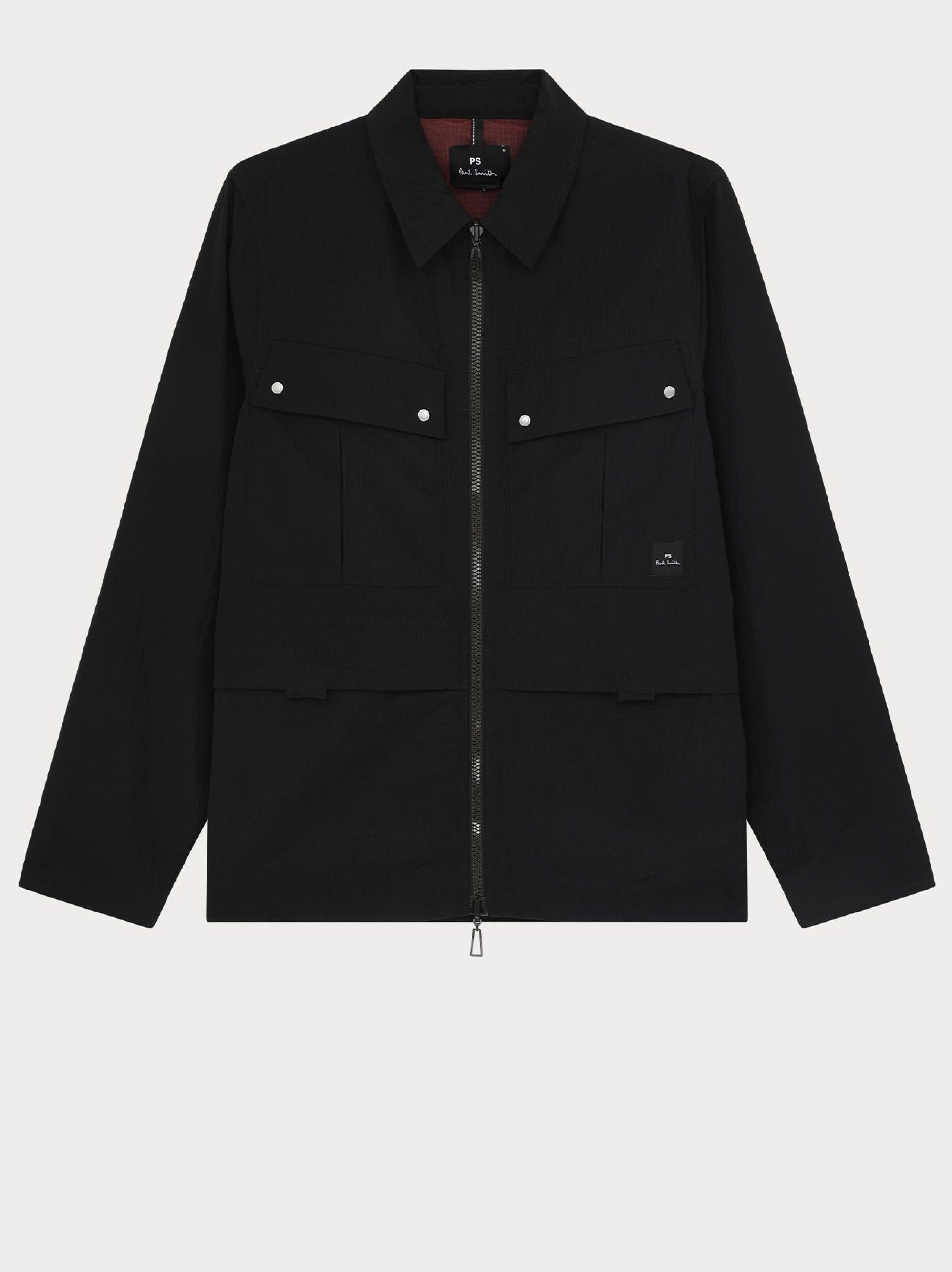 Paul Smith Mens Black Unlined Overshirt Jacket | Designerwear