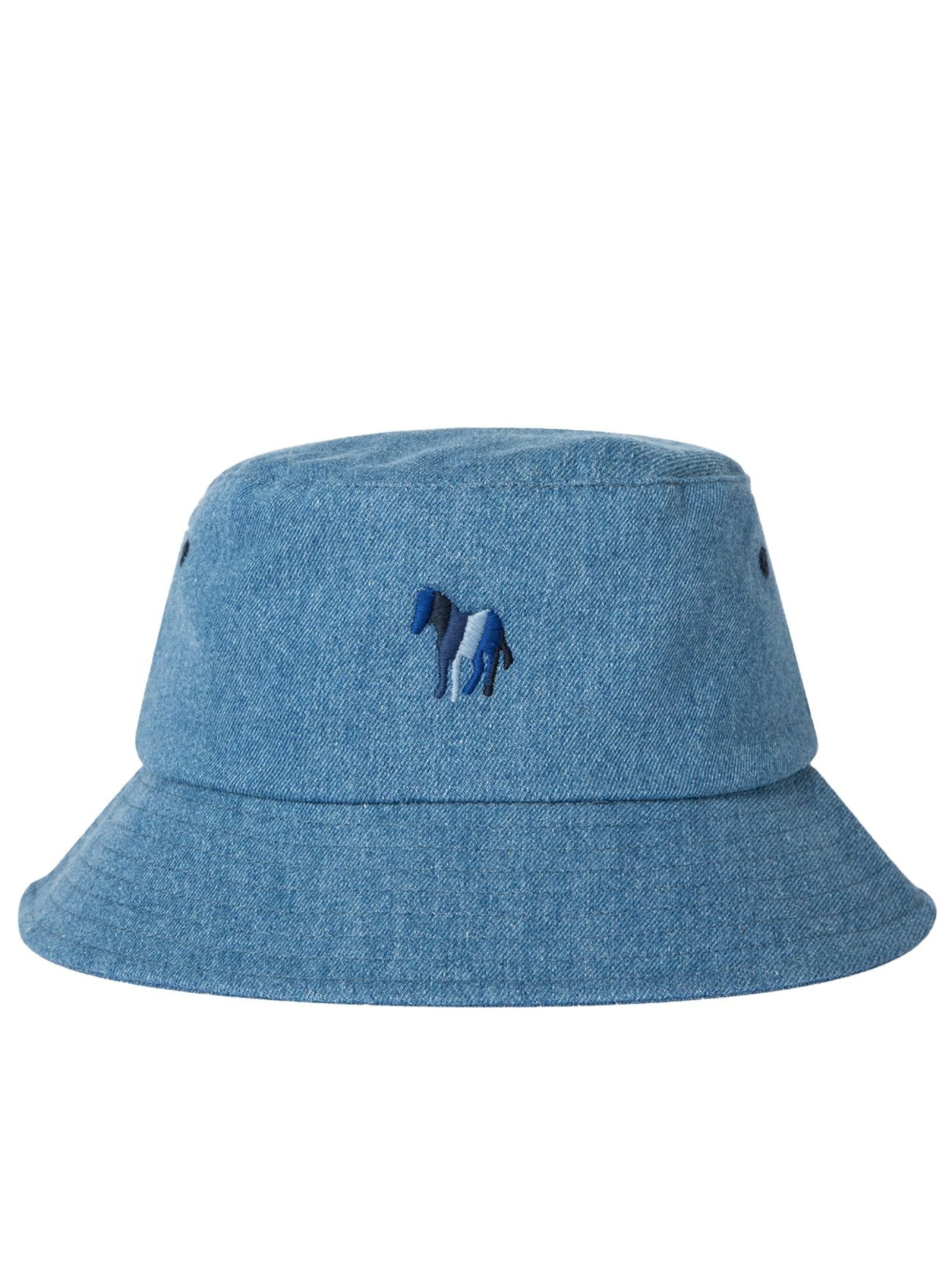 Paul Smith Indigo Zebra Logo Bucket Hat | Designerwear | Buy