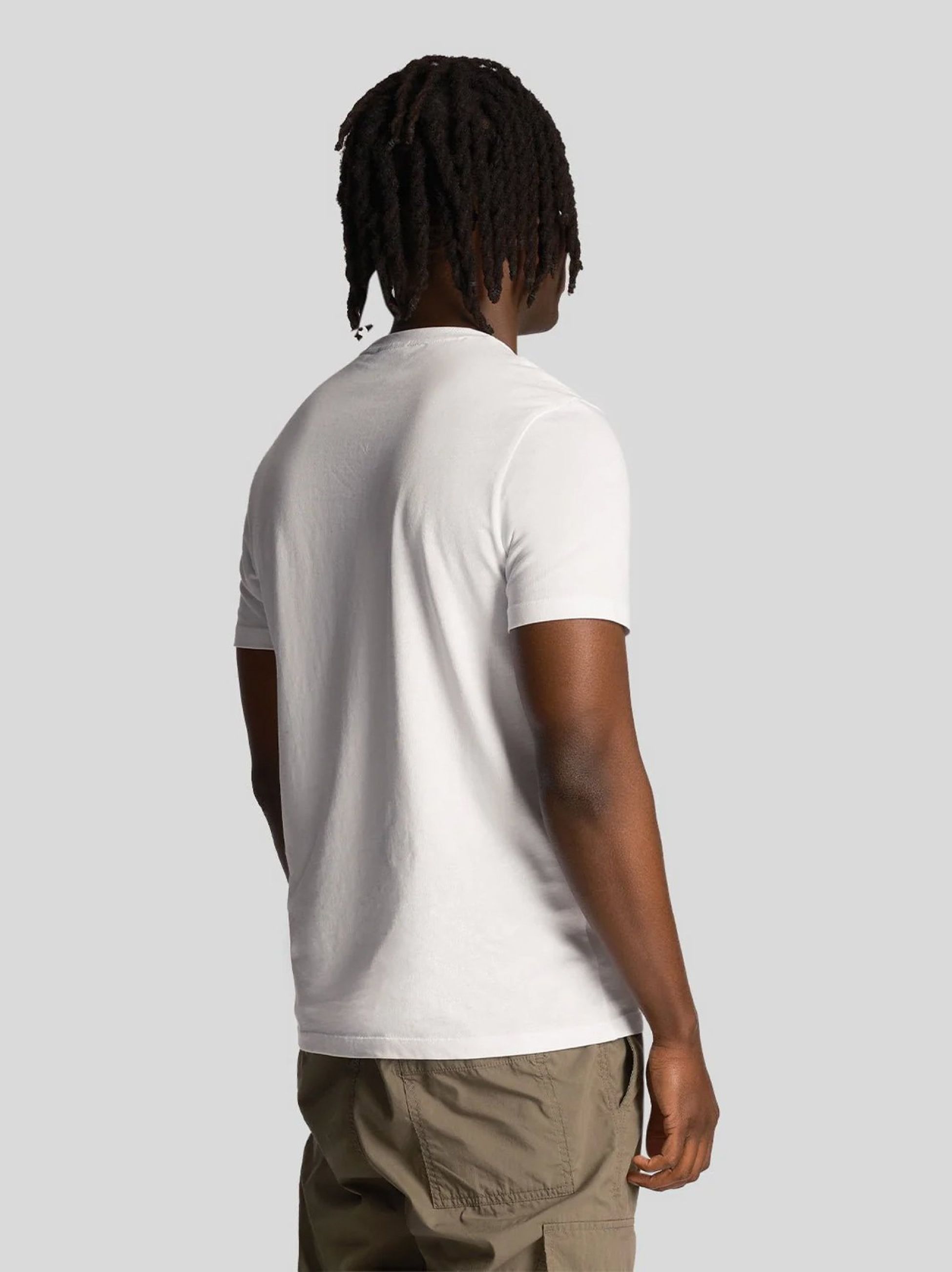 Lyle and Scott Mens White Pocket TShirt Designerwear