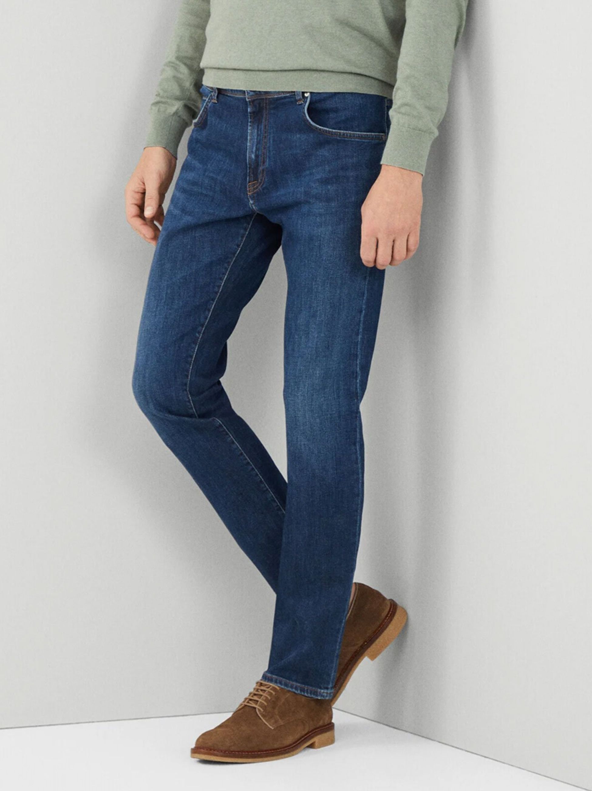 Washed Blue Vintage Denim Jeans