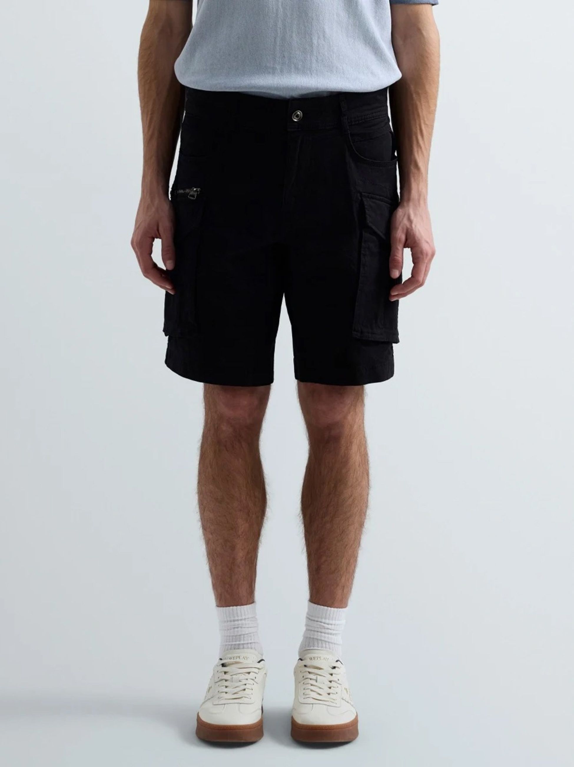 Replay Mens Black Joe Short | Designerwear