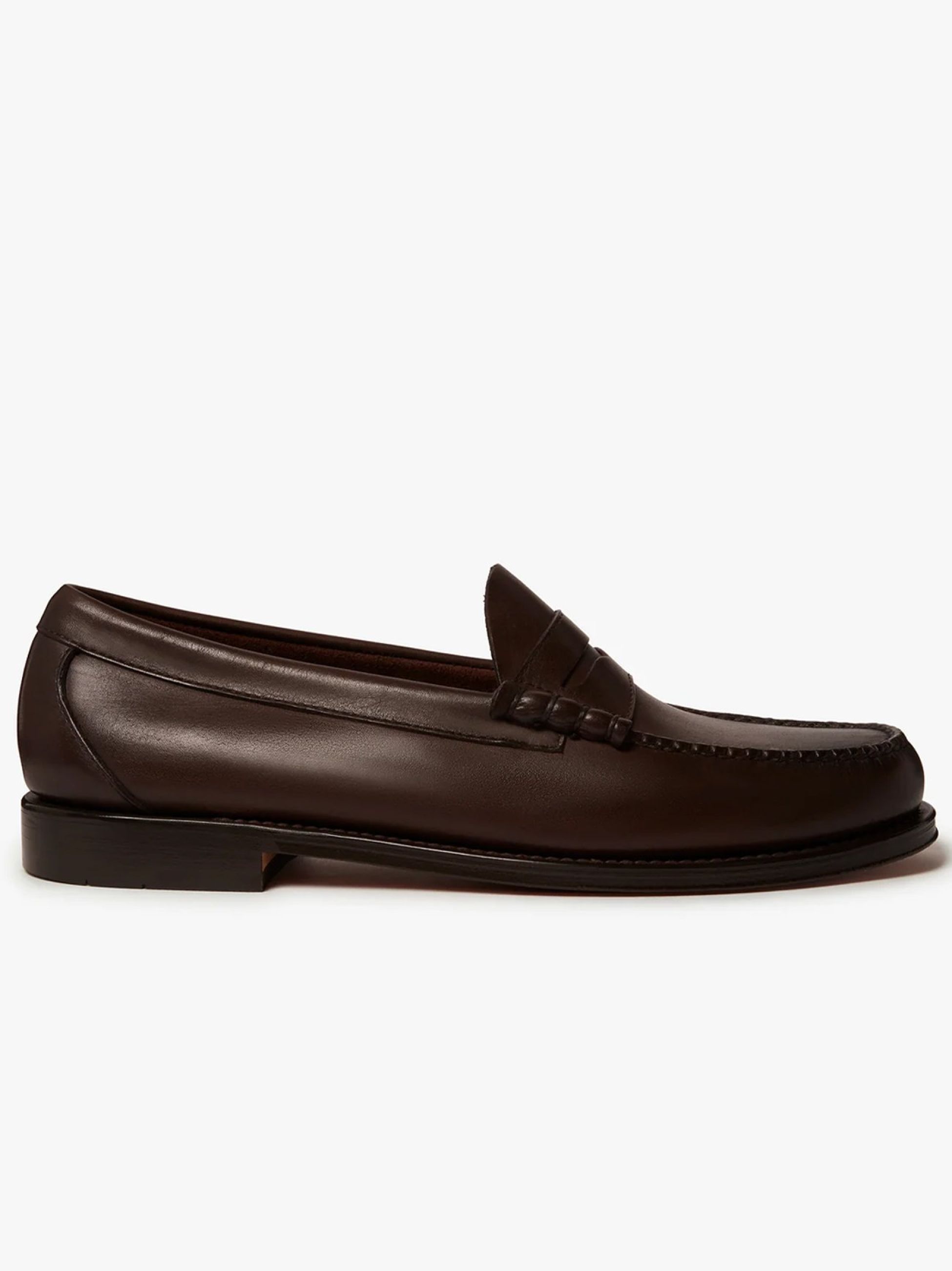 GH BASS Chocolate Leather Weejun Heritage Larson Soft Penny Loafer  