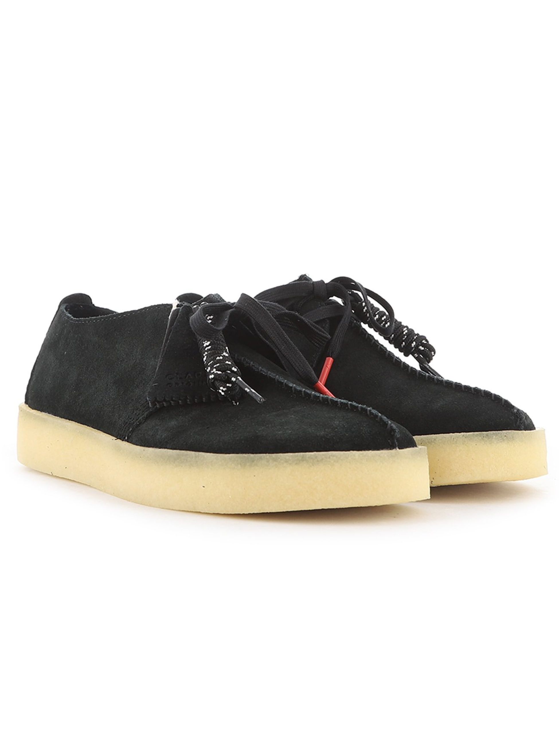 Clarks Originals Mens Black Suede Trek Cup Shoe | Designerwear