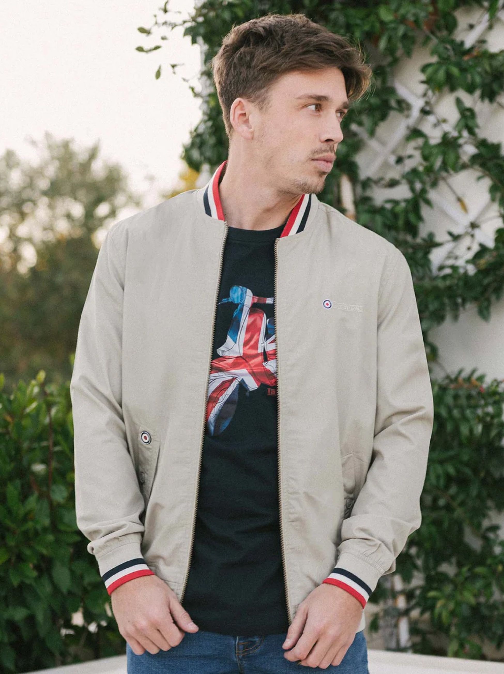 Lambretta Mens Stone Triple Tipped Monkey Jacket Designerwear