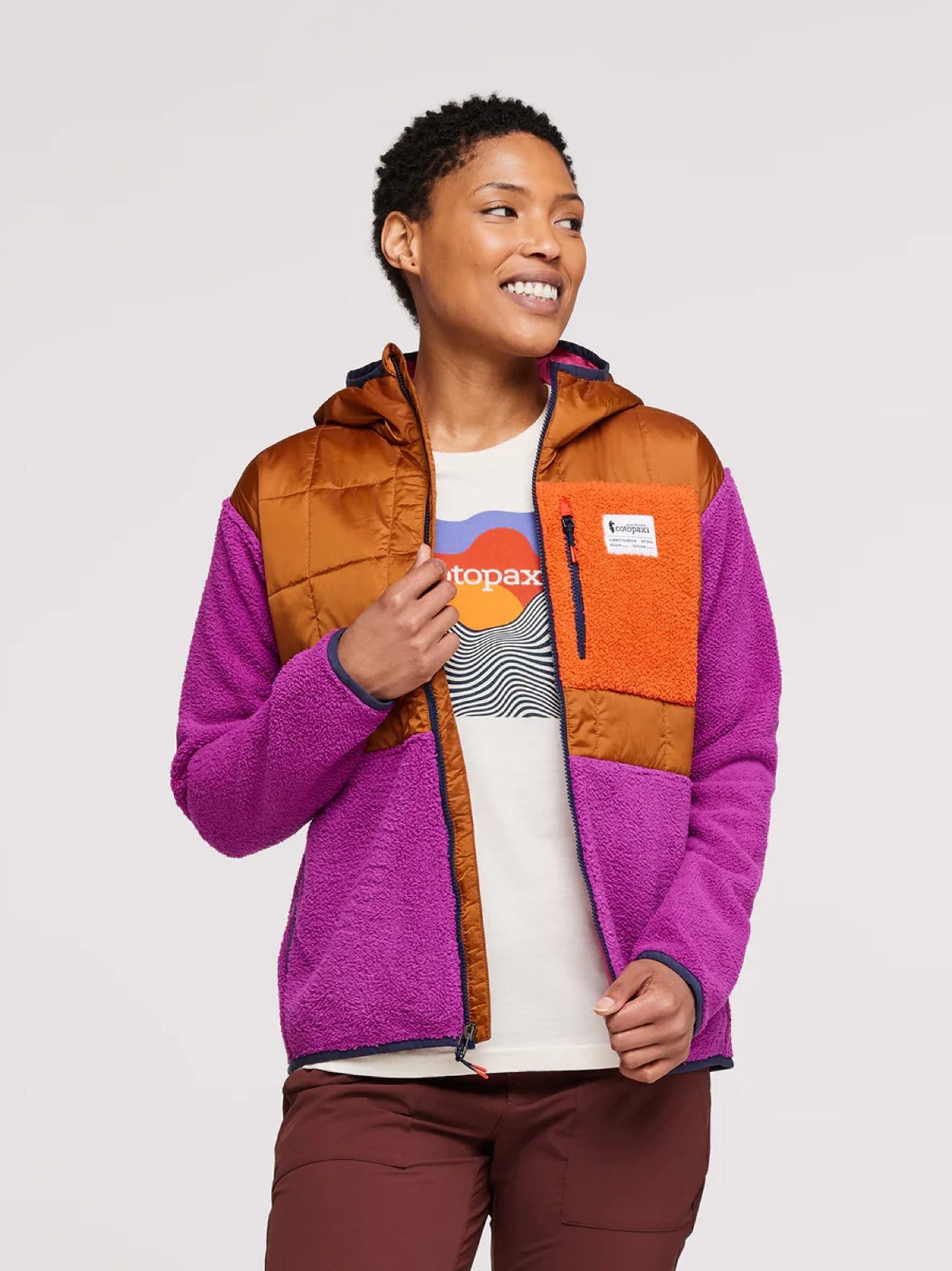 Cotopaxi Womens Mezcal Foxglove Trico Hybrid Jacket Designerwear