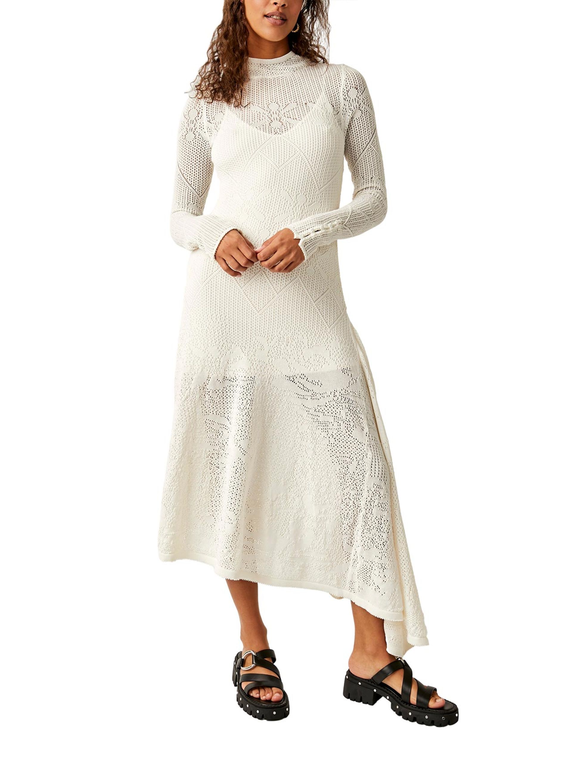 chinese dress ladies Free People Paloma Romper Ivory Jumpsuit Crochet Lace Embroidery Cream   ShopAA