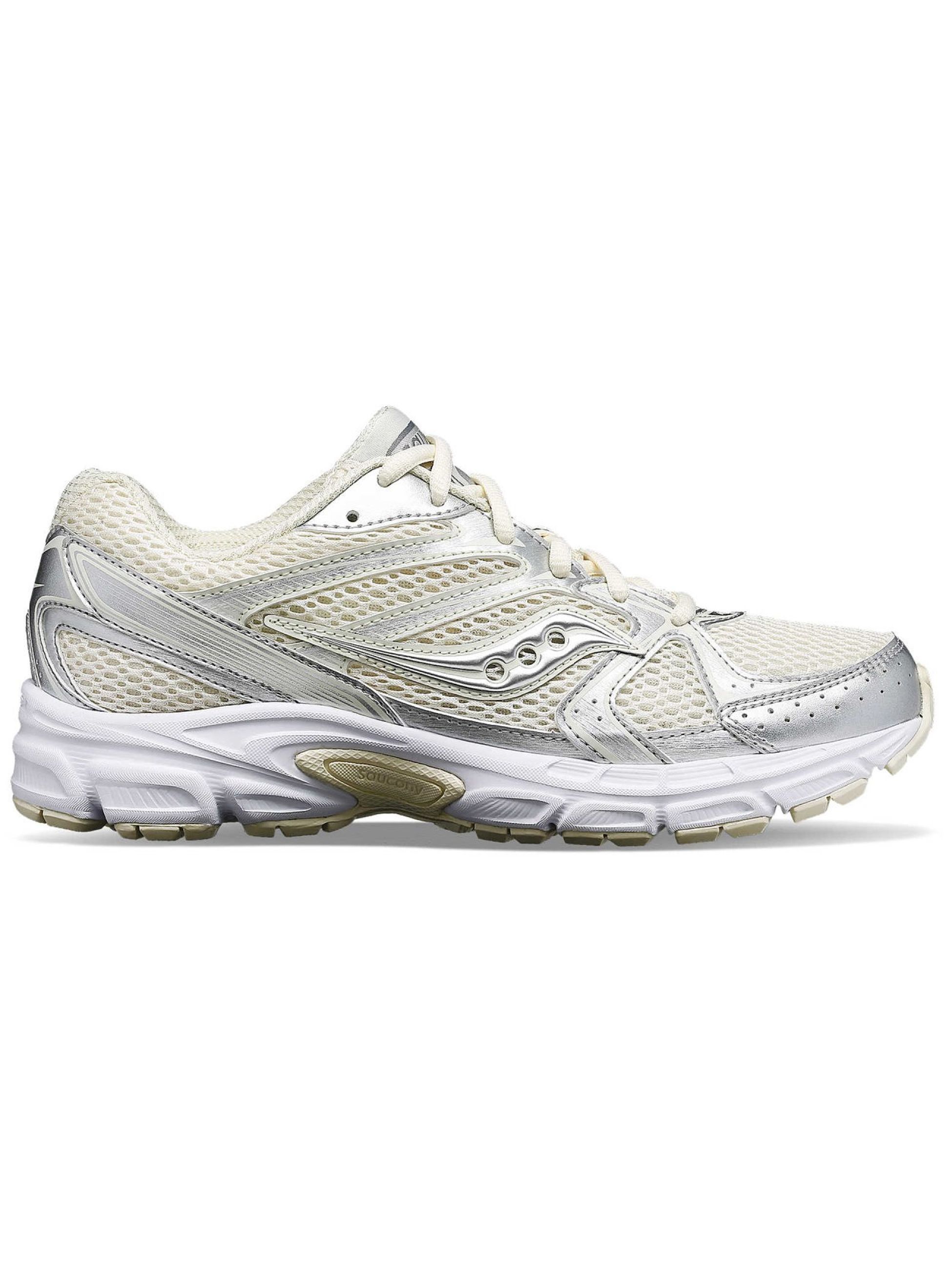 Saucony Womens Cream Silver Ride Millennium Trainer Designerwear