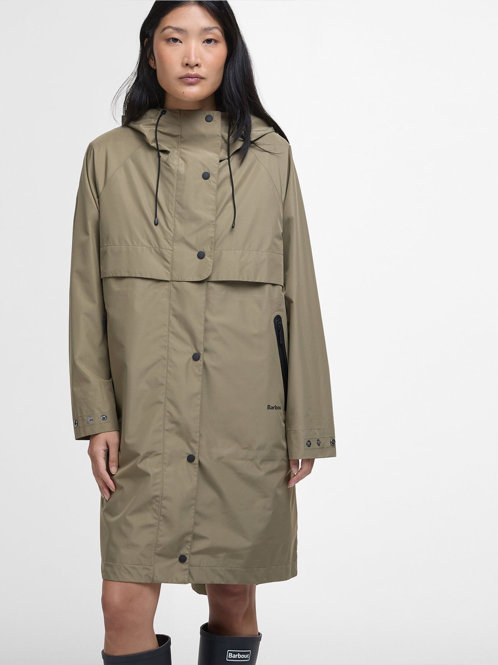 Barbour Womens Dusky Green Jayla Waterproof Parka | Designerwear