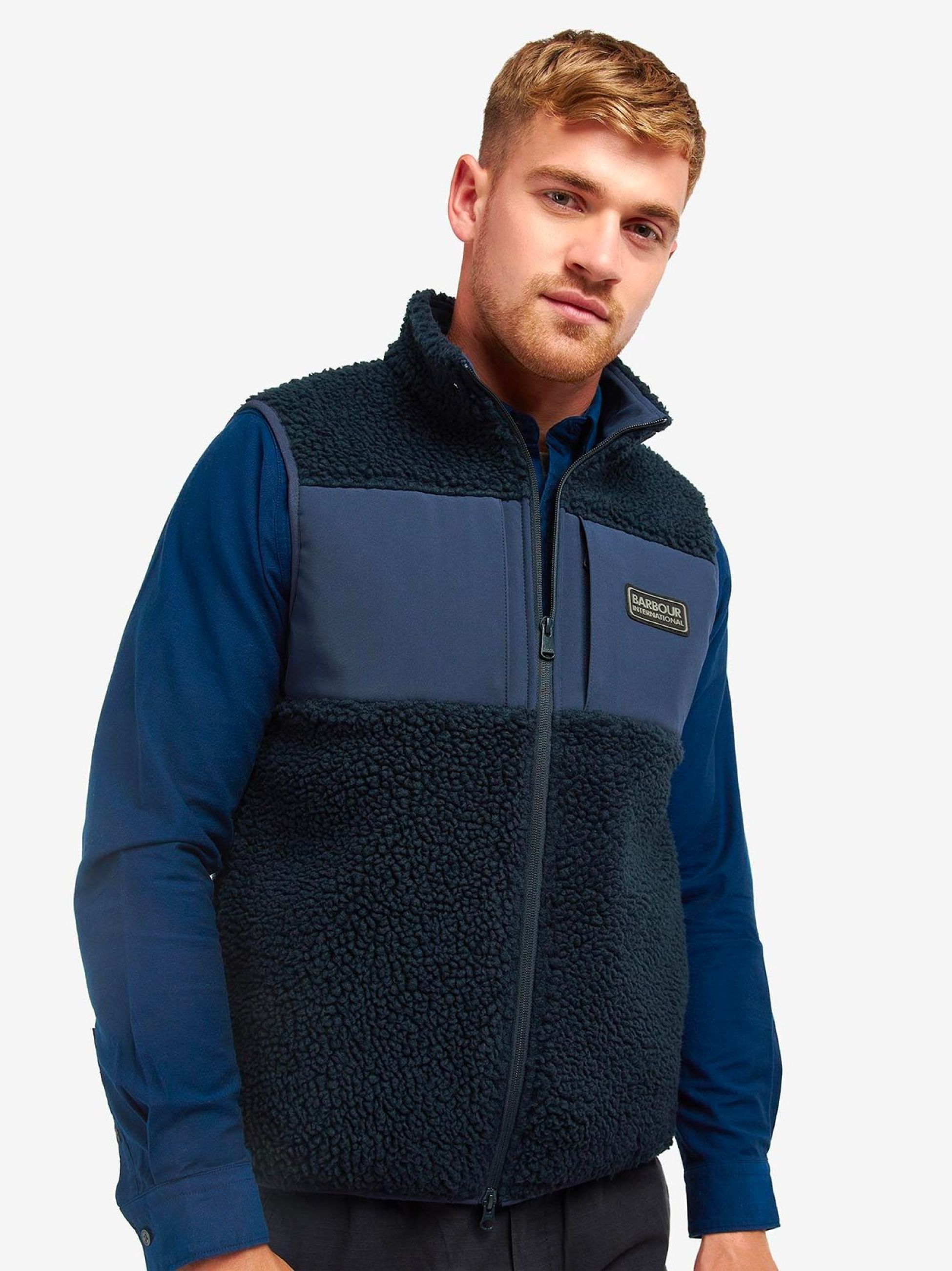 Fleece Jacket Barbour Gilets Mens Navy Barbour International Navy