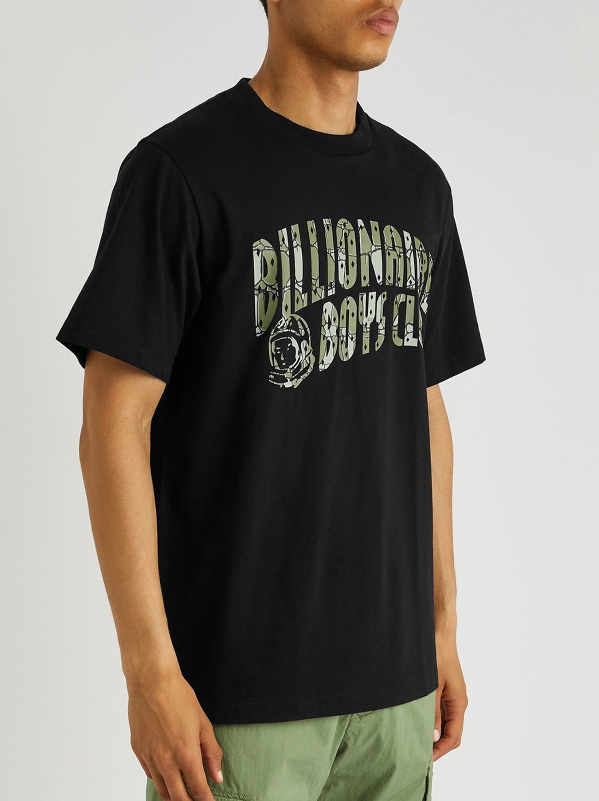 Billionaire Boys Club Mens Jersey Black Gator Camo Arch Logo T