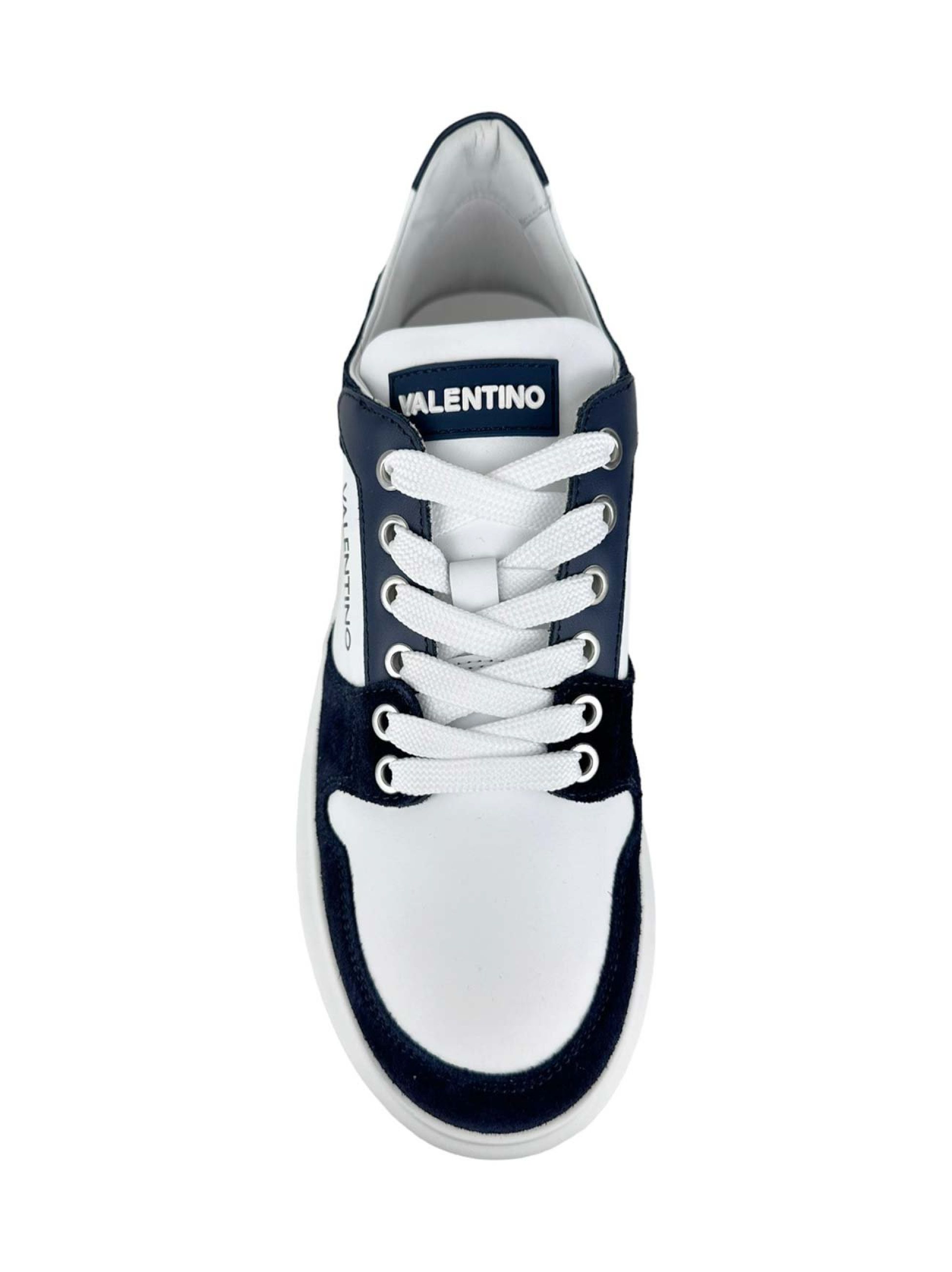 Valentino Mens White Blue Bounce Trainer Designerwear