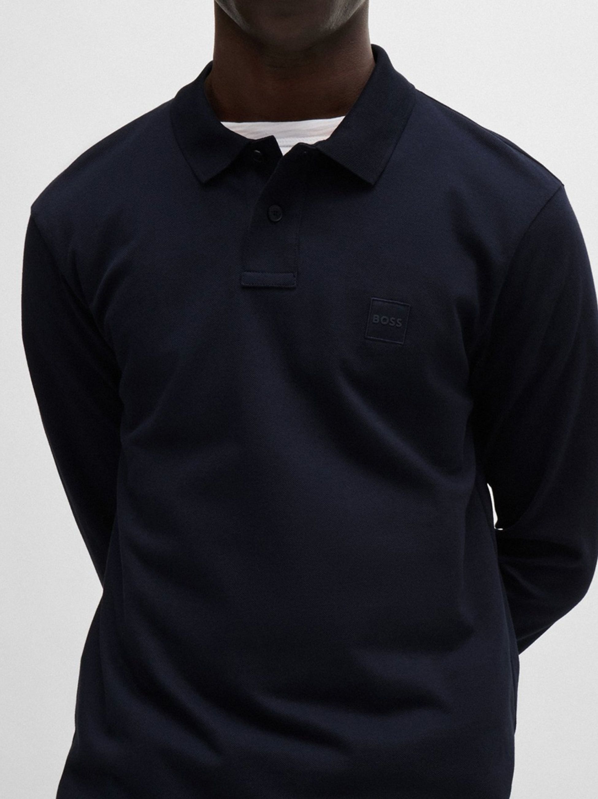 BOSS Mens Dark Blue Passerby Polo Shirt Designerwear