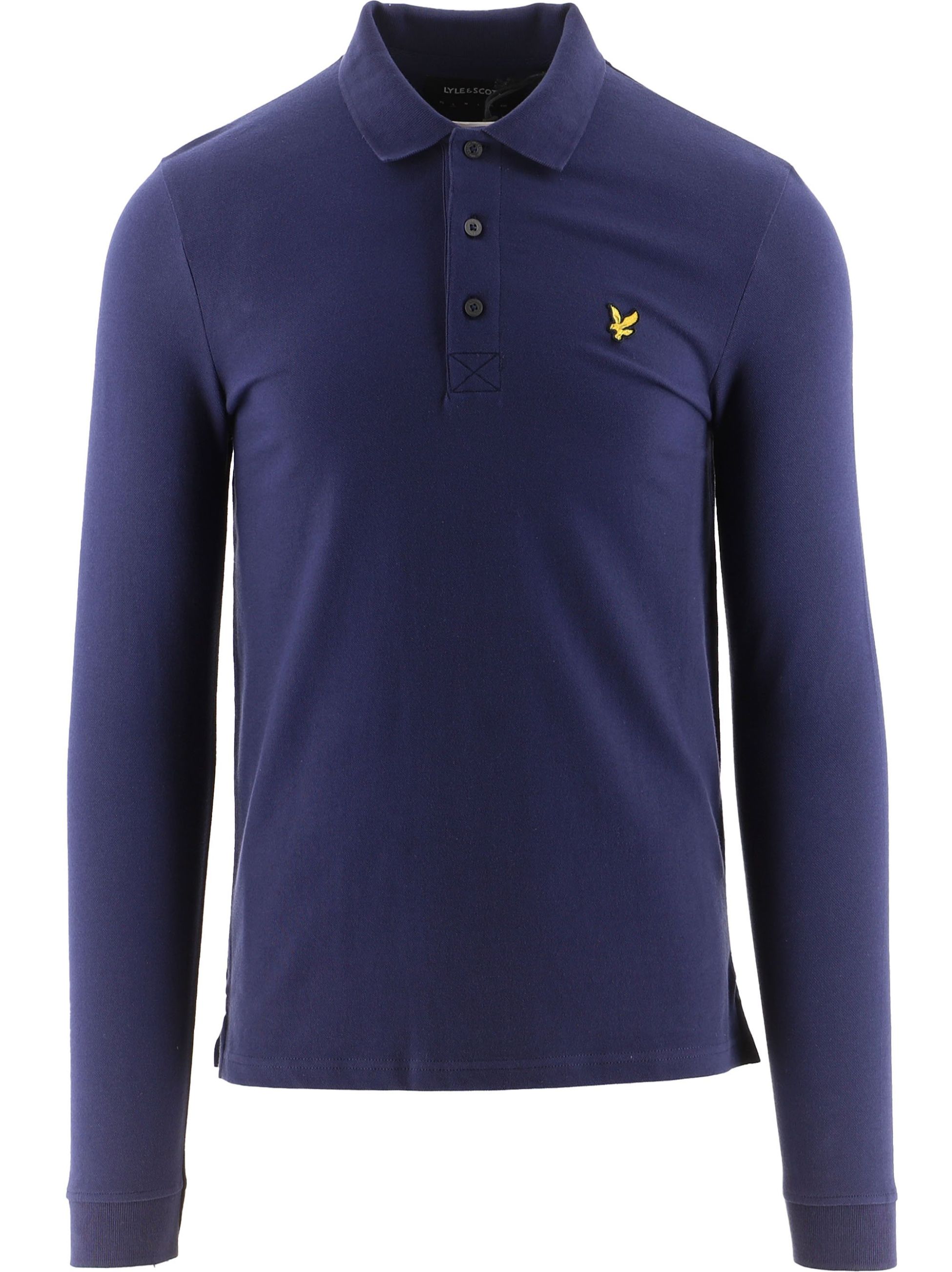 Knitted Polo Lyle And Scott Long Sleeve Men's Polo Shirt Lyle