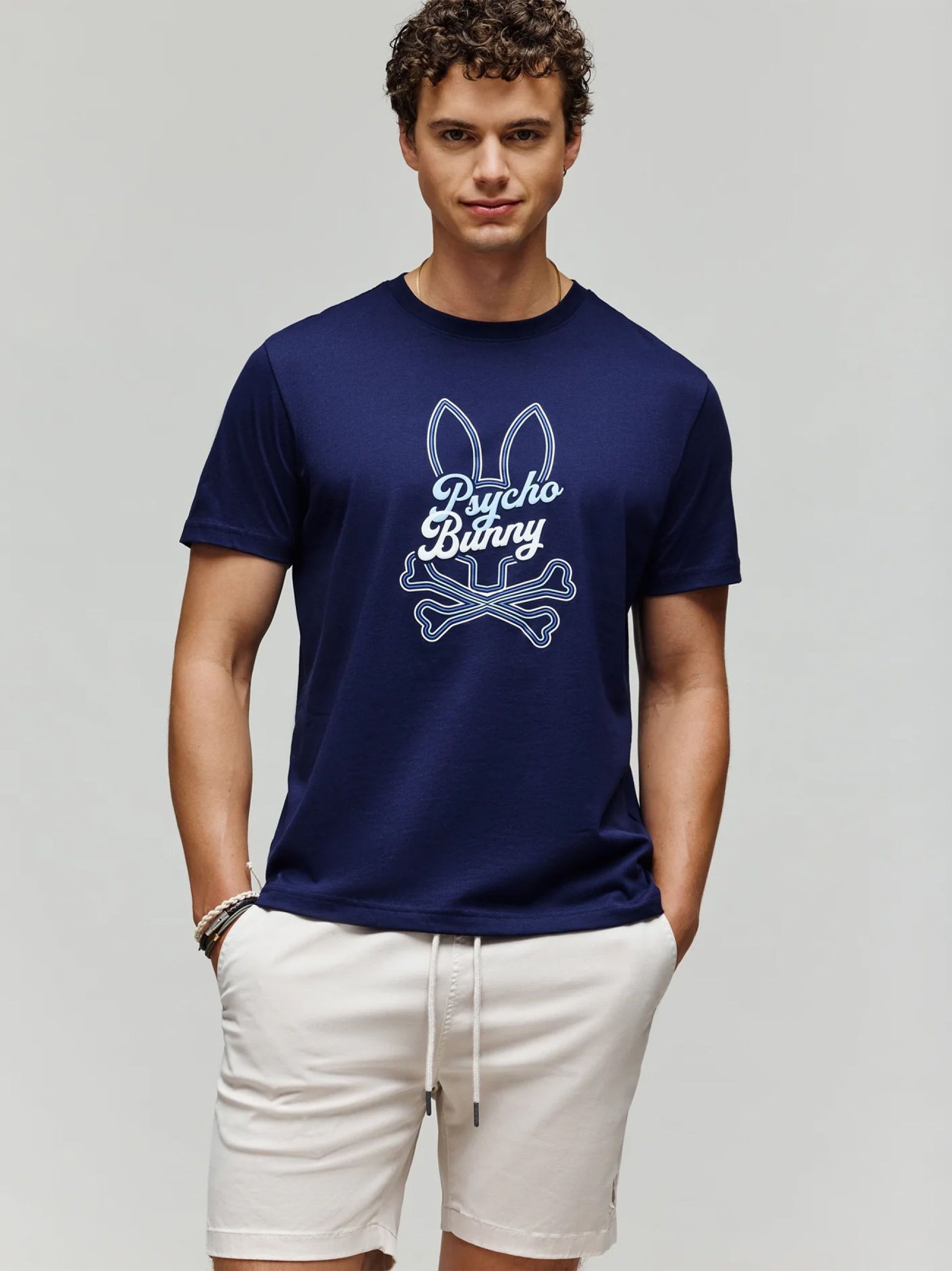 Psycho Bunny Graphic T-shirt In White