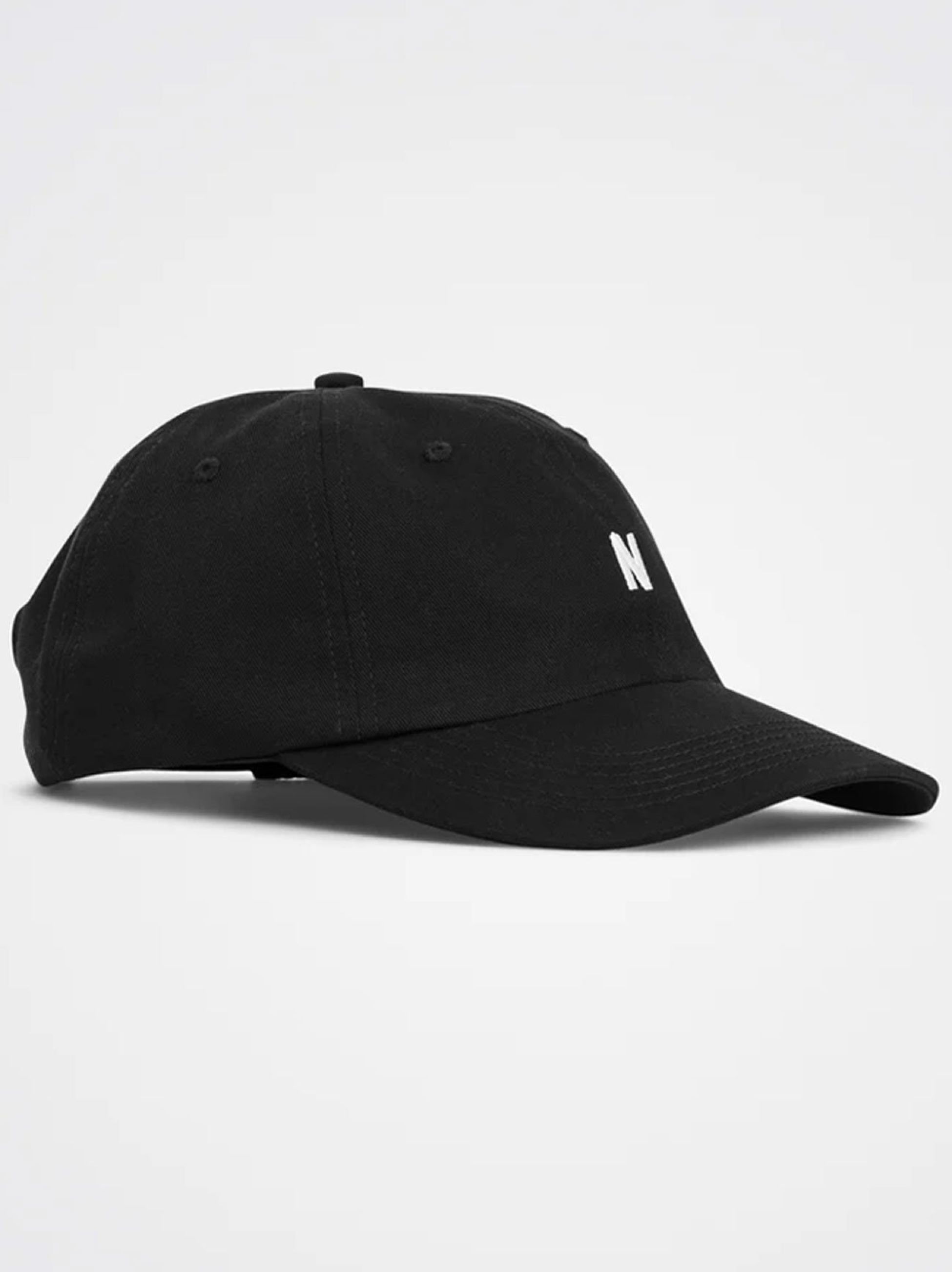 Norse Projects Mens Black Twill Sports Cap Designerwear