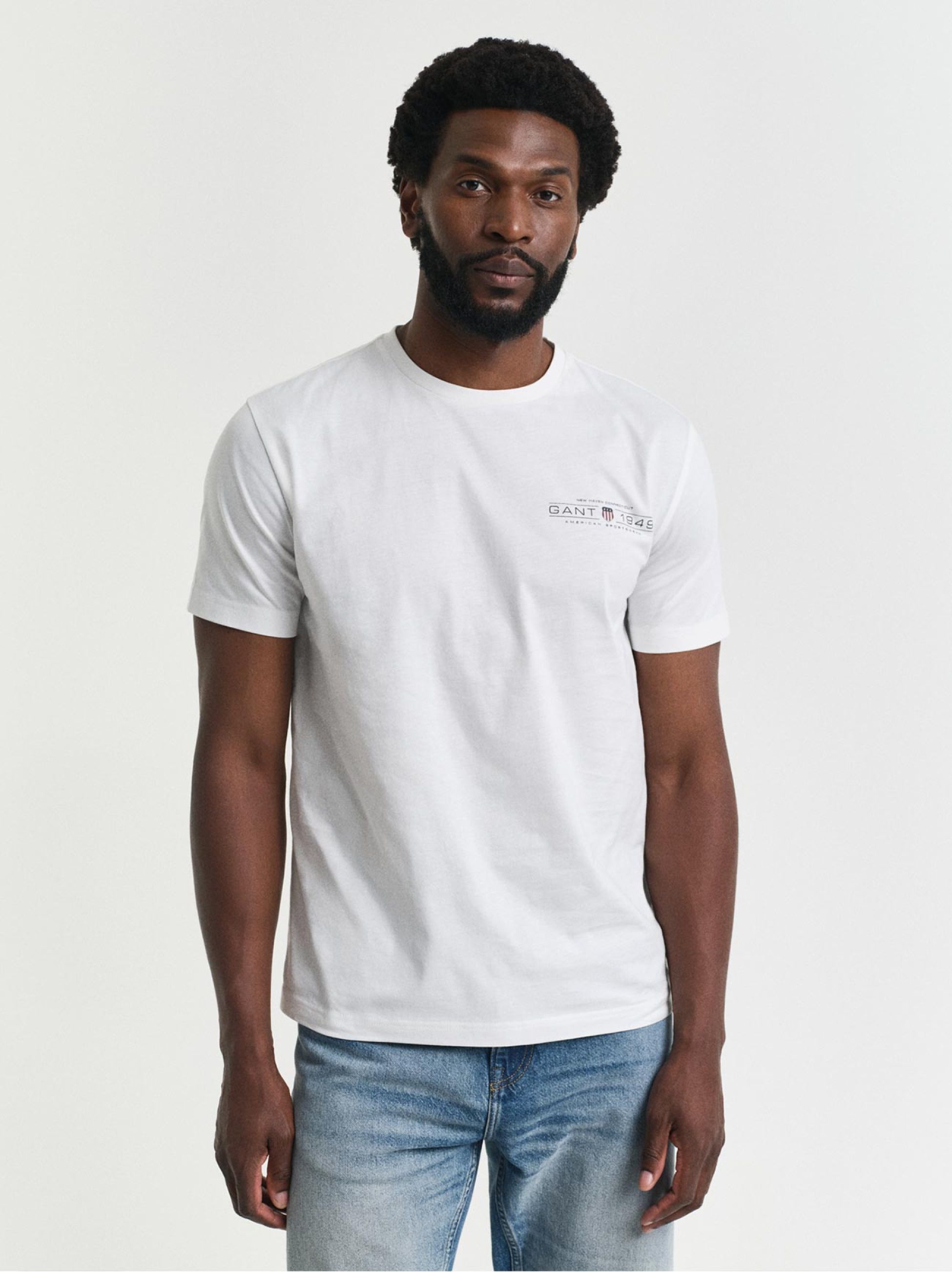 Gant Men Off White T Shirt Off White Tee Fit Shop Gant Off White