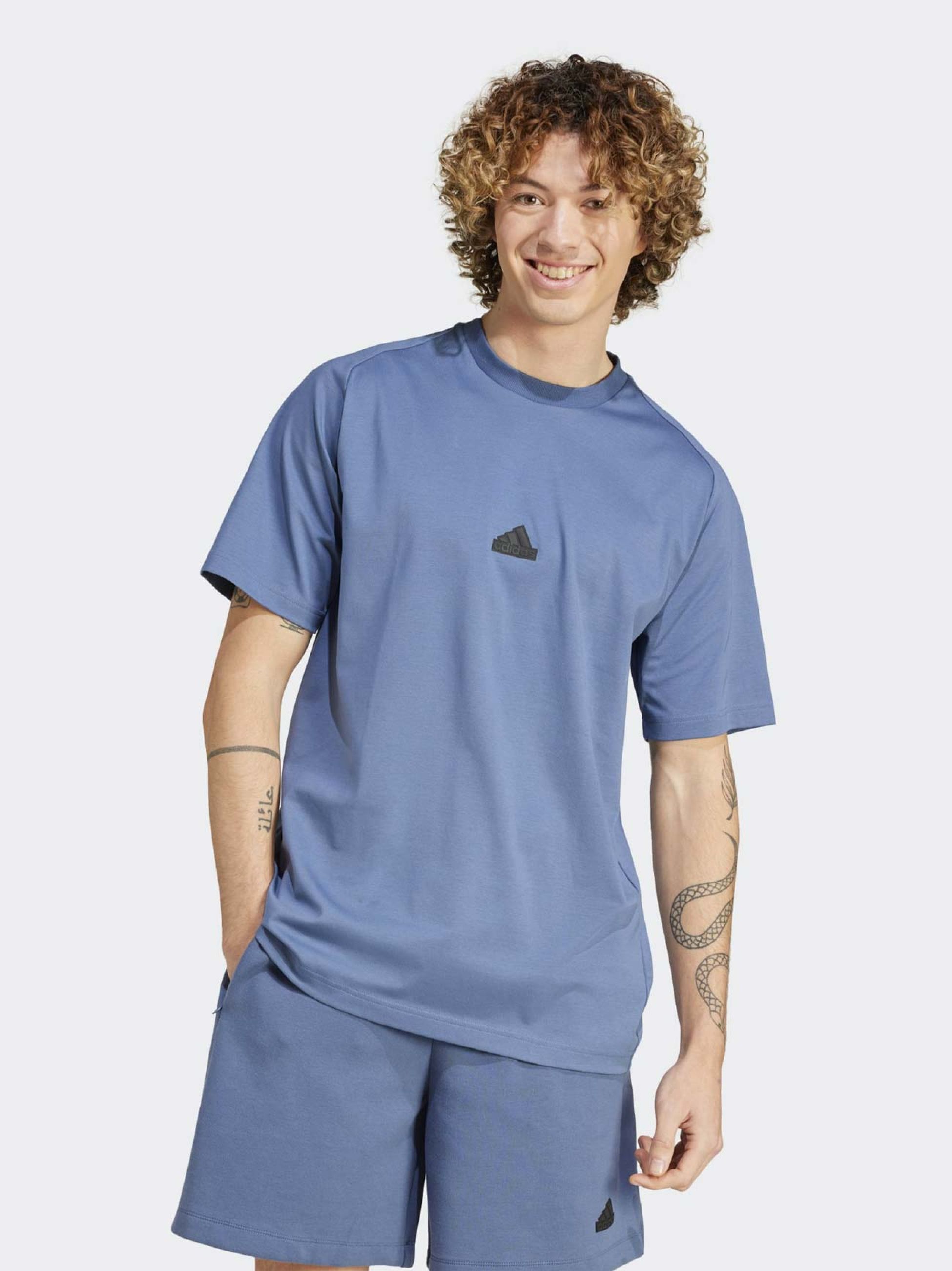 Adidas Mens Ink Half Zip T-Shirt Designerwear