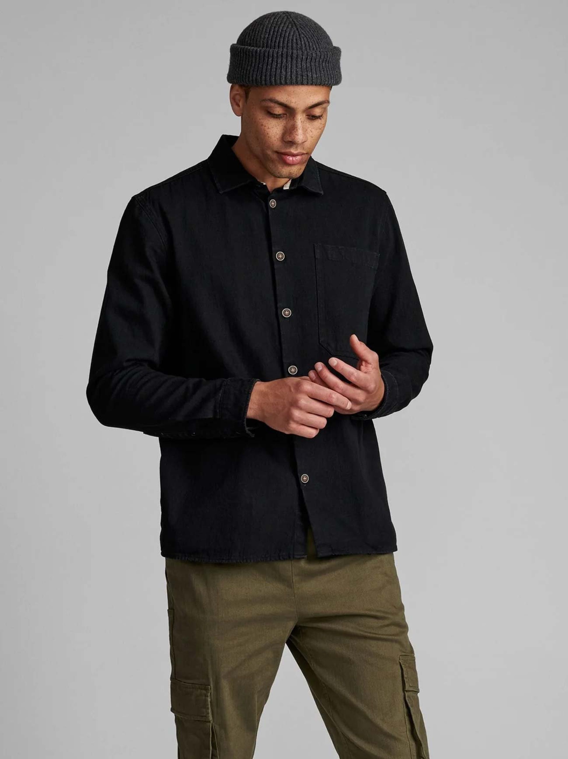 Anerkjendt Oscar Washed Indigo Sky Captain Overshirt