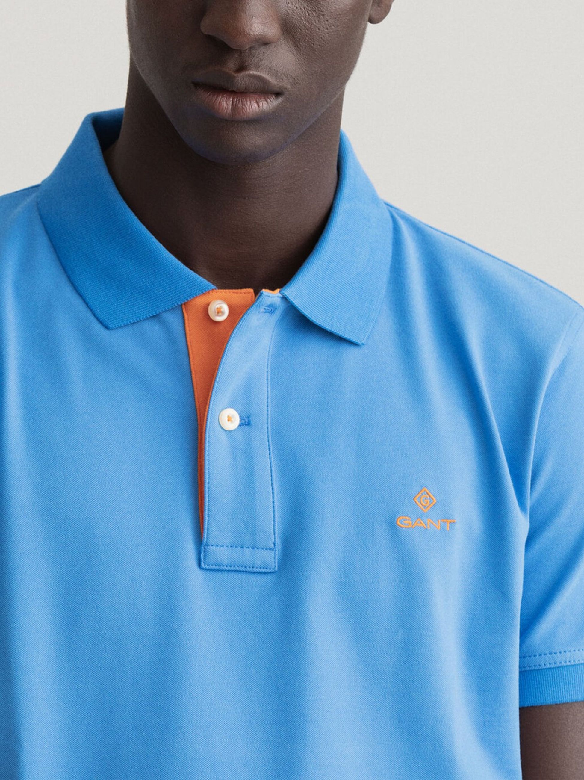 Gant Green Contrast Pique Rugger Slim Fit Polo Tshirt