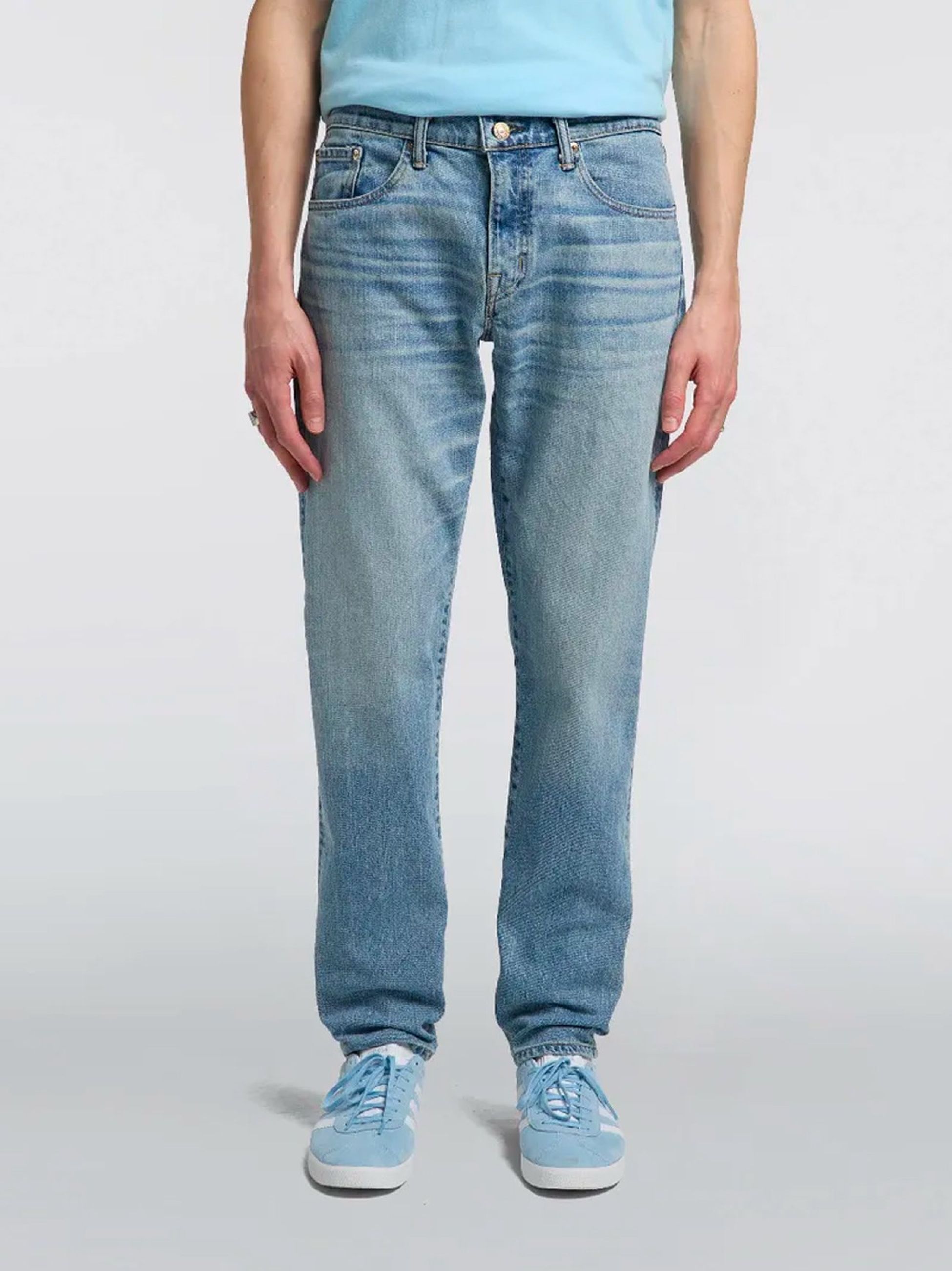 Edwin Mens Blue Light Used Regular Tapered Jean Designerwear