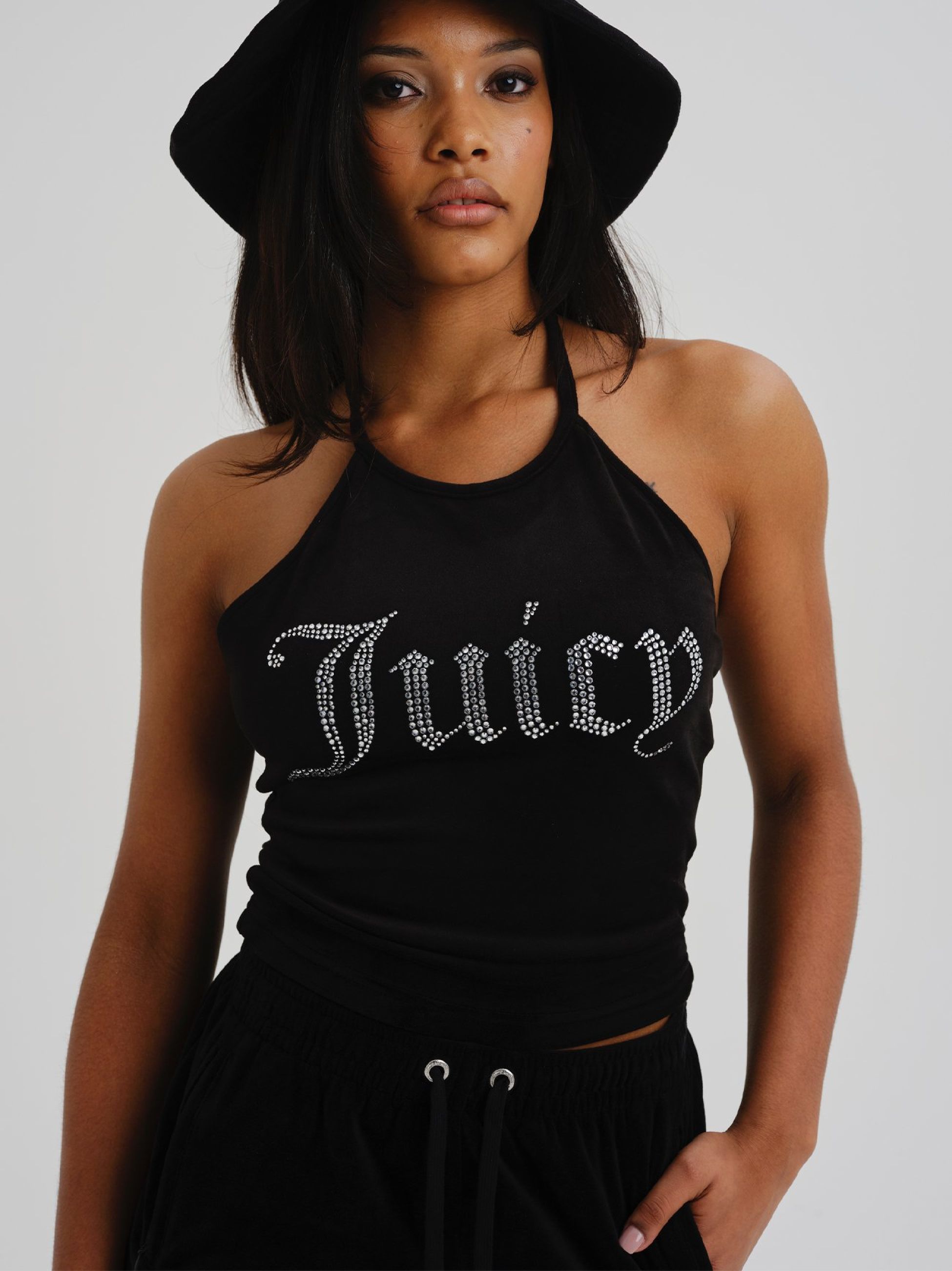 Juicy Couture Womens Black Etta Halter Top Designerwear Klarna