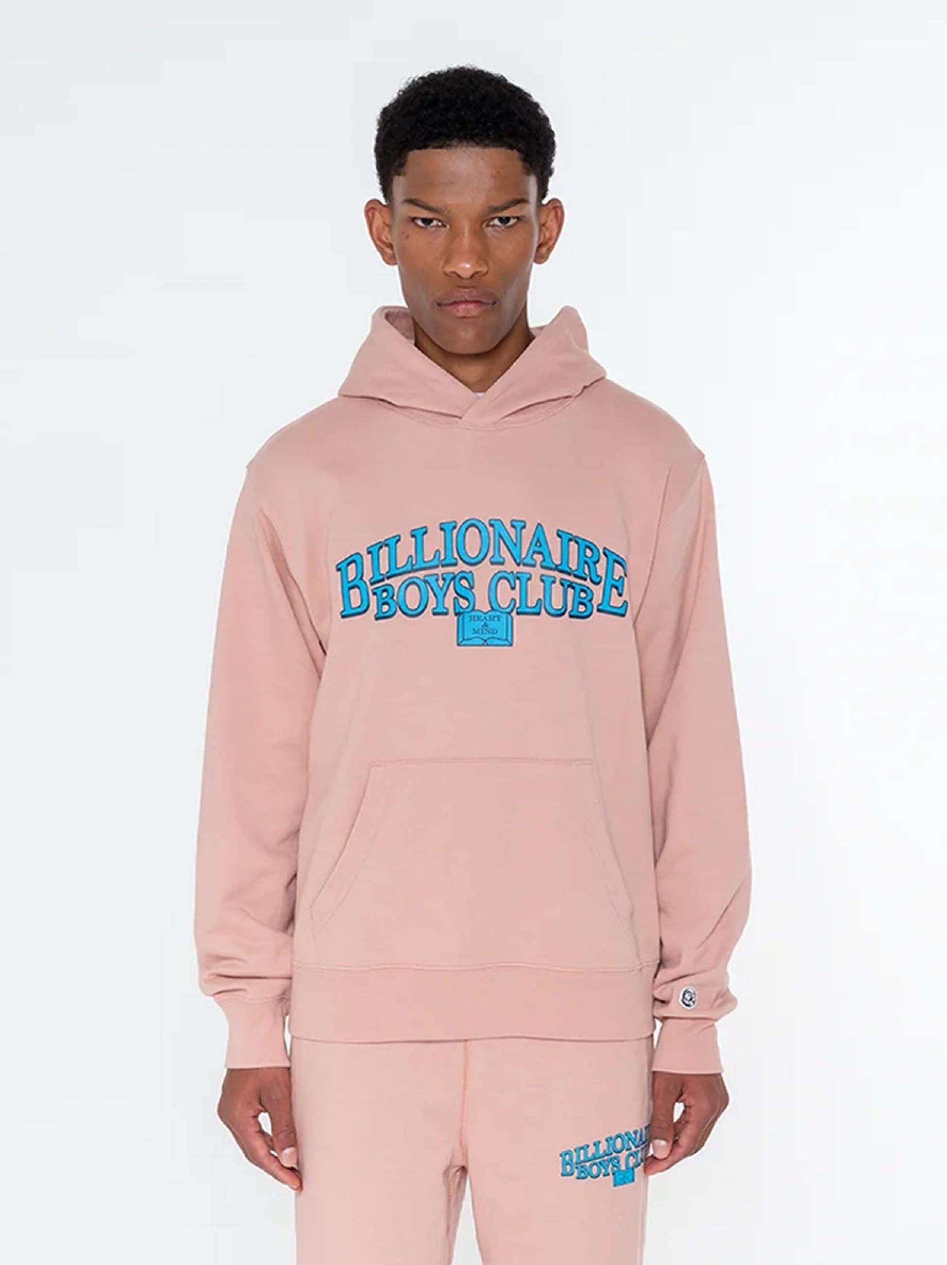 Billionaire Boys Club Mens Pink Scholar Hoodie Designerwear