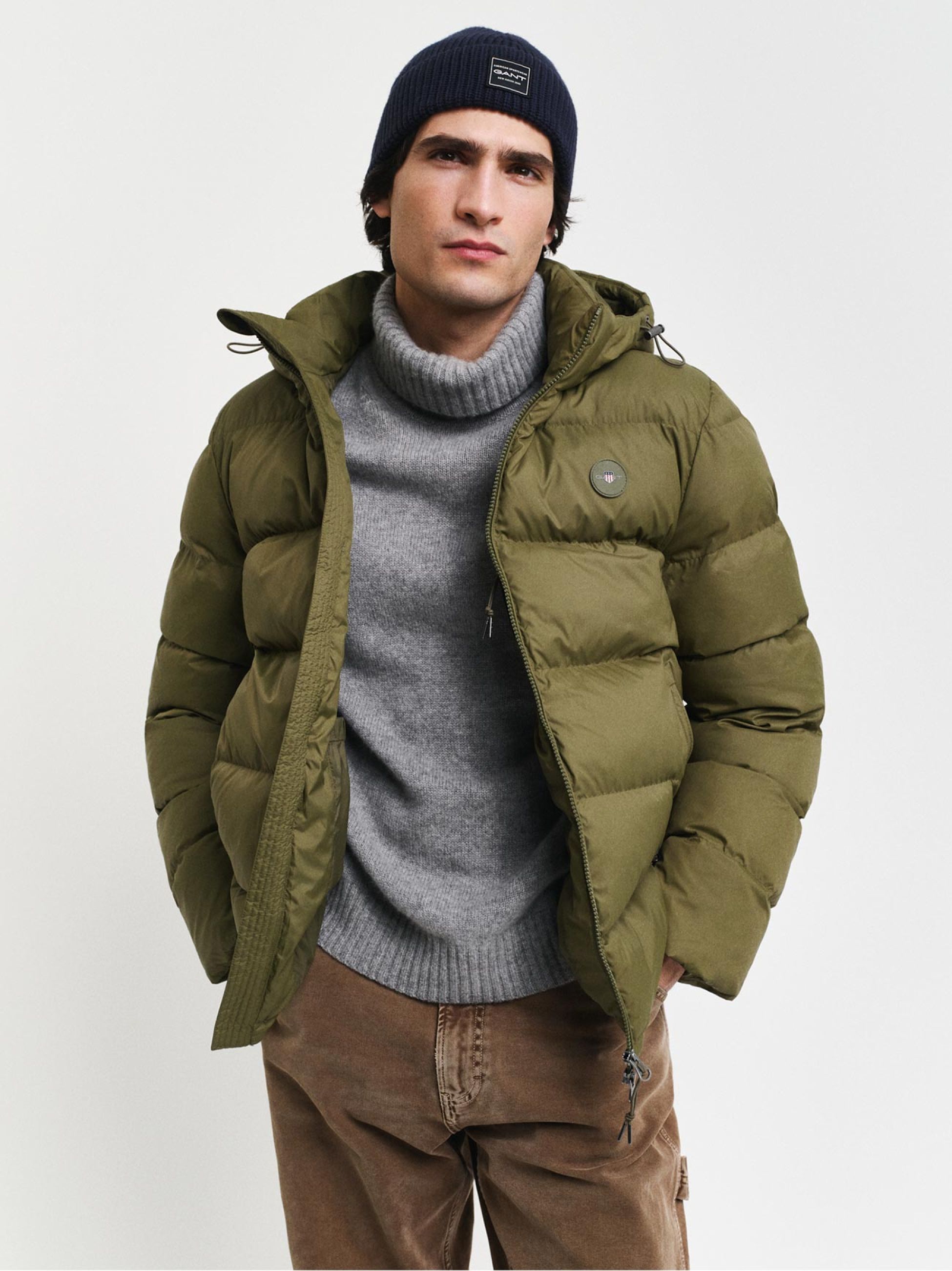 Clothing Active Brand Jacket GANT Mens Juniper Green Active Cloud